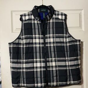 Ralph Lauren NWT sz 3X Quilted Plaid Vest Faux Leather Trim Women’s